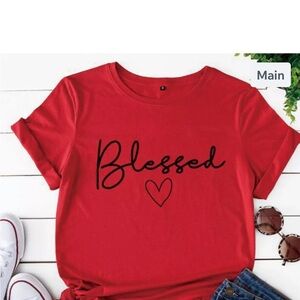 Blessed Red Short Sleeve Tee